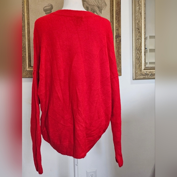 CeCe Women's Be Mine Heart Crewneck Long-Sleeve Sweater Pullover Size L - Picture 6 of 13